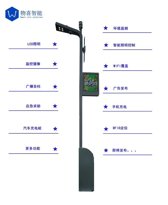 物喜智慧路燈桿